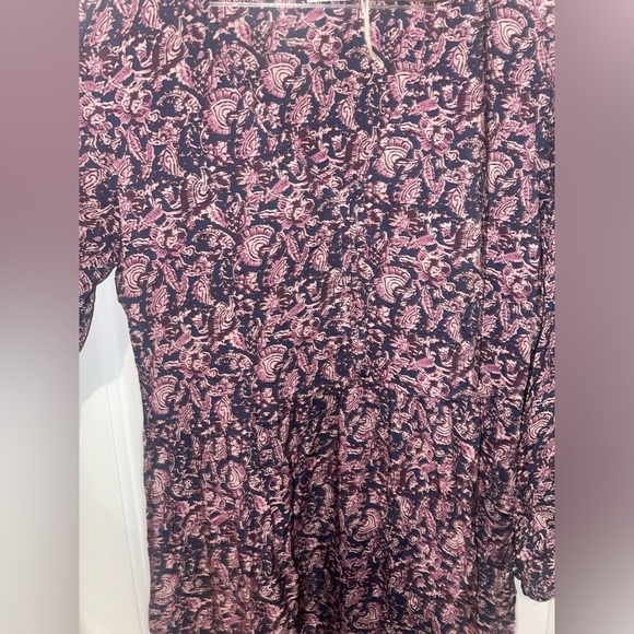 New! Faherty - Isabella Dress - Fiona Block Print 💗 sz XS NWOT - Picture 9 of 16